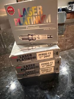 Stock number 2647 laser platinum spark plugs 4 four packs