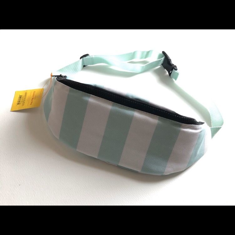 Sun Squad Mint Striped Insulated Cooler Fanny Pack