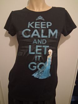 "Keep Calm and Let it Go" Disney Frozen T-Shirt Size L