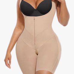 FeelinGirl Fajas Colombianas Moldeadoras Butt Lifting Shapewear Tummy Control Postpartum Faja Body Shaper with Zipper Crotch