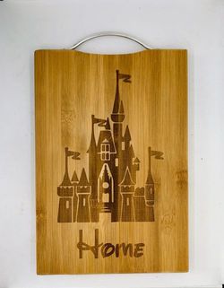 Castle Disney Laser Engraved Bamboo  Cutting Board 