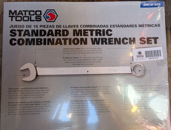 New Matco Standard Wrench Set