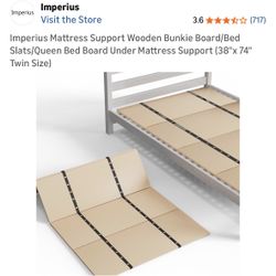 Imperius Mattress Support Wooden Bunkie Board/Bed Slats/Queen Bed Board Under Mattress Support (38"x 74" Twin Size)