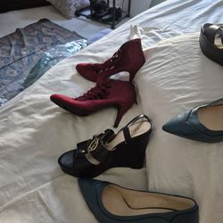 nine west, guess and simple heels price is for each pair
