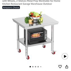 Stainless steel table $80