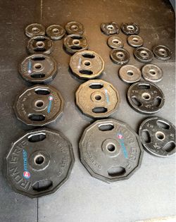330 lbs Iron Grip Urethane Olympic Weight Plates – 2" Commercial Set