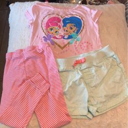 Set #toddler #girls #size 3 #shorts #leggings #shirt