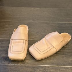 Maison Margiela Leather Spato Sabot Loafers – Size 37 – Blush Pink – Made in Italy