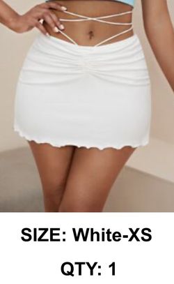 SHEIN Lace Up Scrunch Butt Skirt