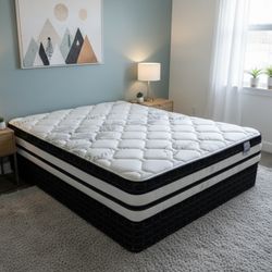 Queen Size Pillow Top Bamboo Brand Mattress New