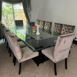 large Family Dining Table With Matching Buffet