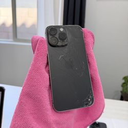 14 Pro Max crack back Unlocked fully functional $300