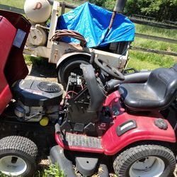 Craftsman Riding Mower W/ Bagger + Extras
