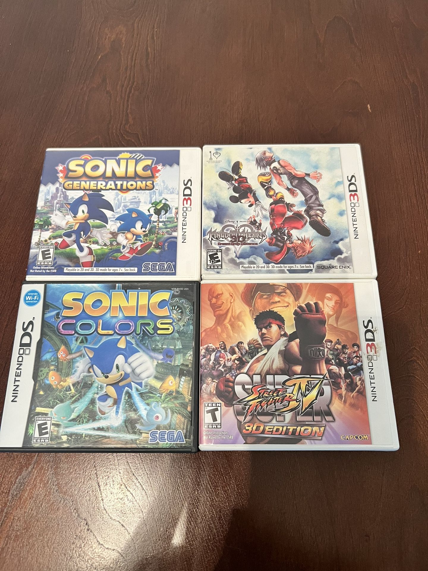 Sonic, Kingdom Hearts, Street Fighter 3DS