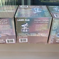 3 halogen uplight fixtures 