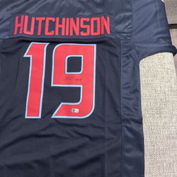 Xavier Hutchison Signed Autograph Custom Jersey -Beckett Coa - Houston Texans