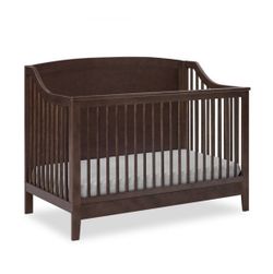 Delta Children Campbell 6-in-1 Convertible Crib with Sealy Cozy Rest 2-Stage Crib Mattress.