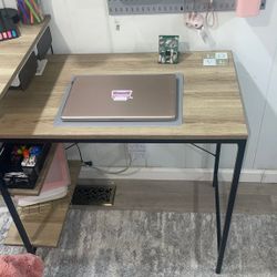 Mainstays side outlet storage desk