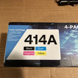 414A Toner Cartridges Four pack High yield includingw 4 colors (black,cyan,magenta,yellow)