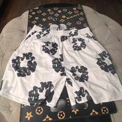 Denim Tears Style Print Shorts 