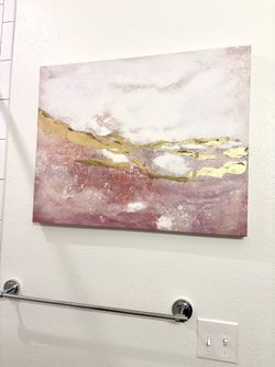 Pink And Gold Abstract Painting