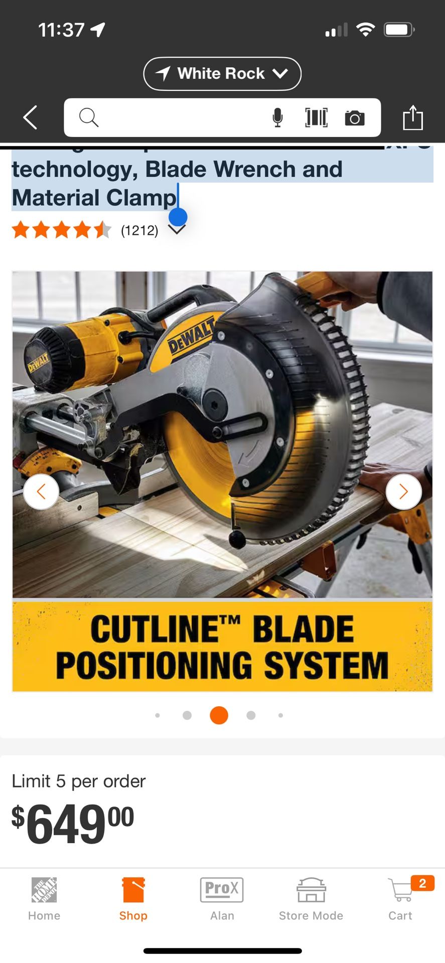 DEWALT 15 Amp Corded 12 in. Double Bevel Sliding Compound Miter Saw with XPS technology, Blade Wrench and Material Clamp,All Products : American Fashion Style Bags On Sale