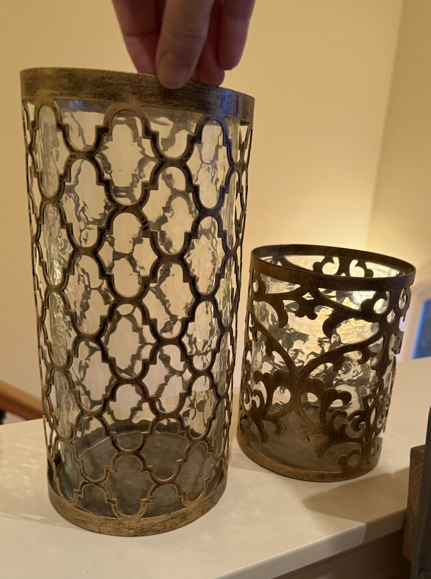 Glass Candle Hurricanes