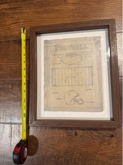 Framed Football Man Cave Decor