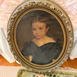 Antique portrait of young girl