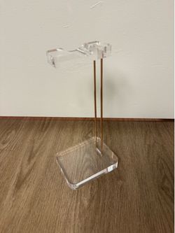 Brand New Acrylic and Rose Gold Headphone Stand