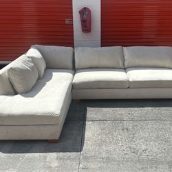 Beige Sectional Sofa/Couch *Free Delivery*