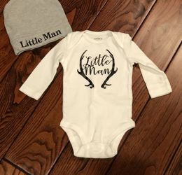 NEW Size 3M Little Man Onesie and hat