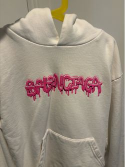 Balenciaga Slime Logo Hoodie white pink. Size 10