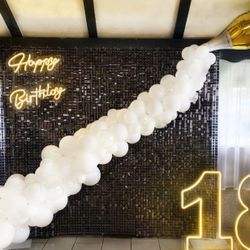 Black Shimmer Wall Backdrop Panels Giltter Party Backdrop 30pcs for Parties