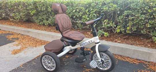 Bentley 6-in-1 Baby Stroller & Toddler Tricycle – Officially Licensed Luxury Kids Bike, Convertible Travel Strollers & Kid Trike with Air Wheels, Cano