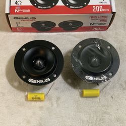 Brand New Pair Genius Audio Neodymium Super Bullets Tweeters  Sold In Pairs $45 Per Pair