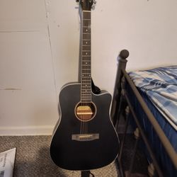 Donner Black Acoustic Guitar