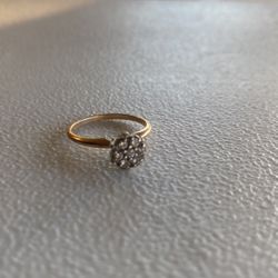 14 K Diamond Ring 