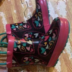 Rain Boots - Size 7 Toddler Girls