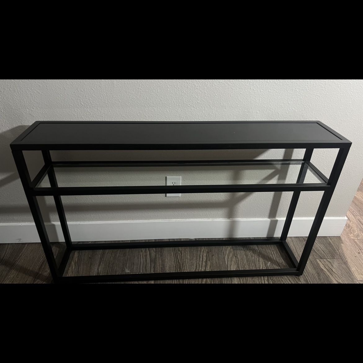 Glass Top Console Table