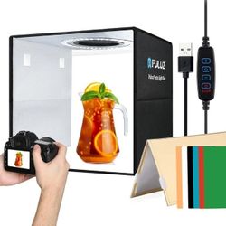 nPULUZ LED Portable Foldable Box Ring Light 