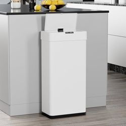 18.5 Gallon Motion Sensor Trash Can,Touchless Automatic Garbage Can,Brushed Stainless Steel Smart Bin,with Bag Holder,Soft Close Lid,for Kitchen,Offic