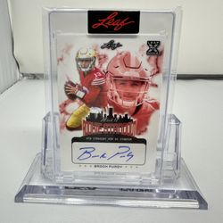 Brock Purdy Rookie Leaf Auto Numbered To 1000