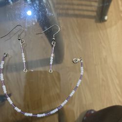 Custom Made Seed Beads Earrings/bracelet 