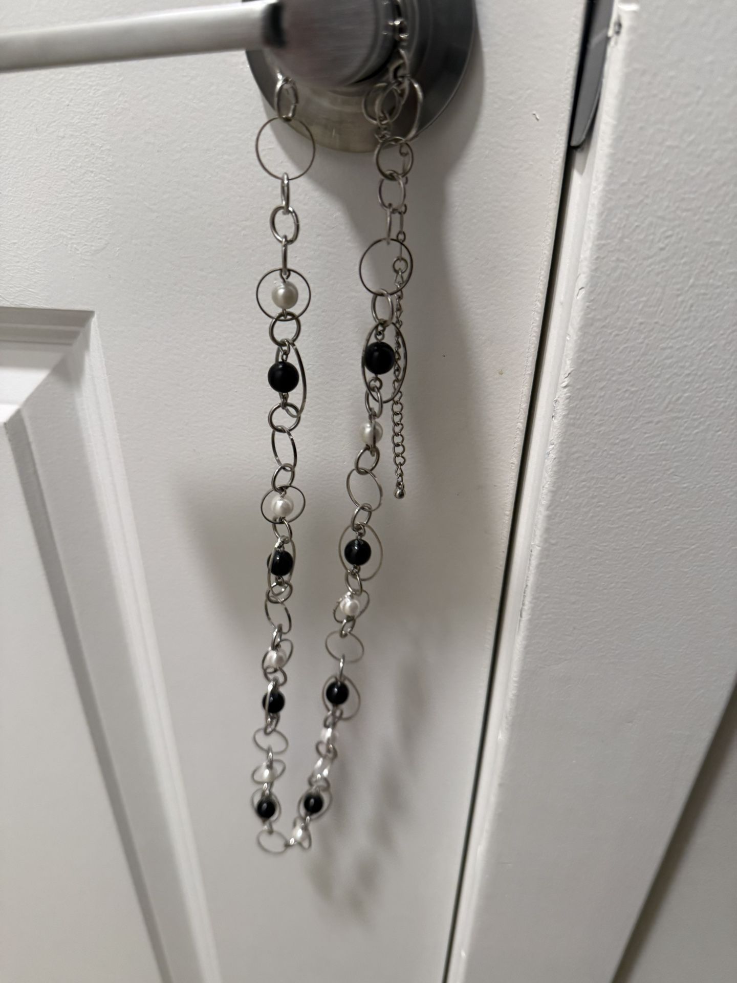 Black and silver circle Necklace