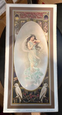 The Four Seasons Winter Art Nouveau Winter Print