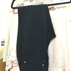 Black Pants With Rhinestone Details