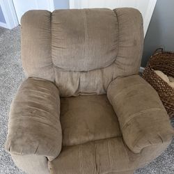 Free Brown Reclining Rocking Chair 