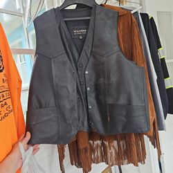Hot leathers, five x l leather Ridding Vest