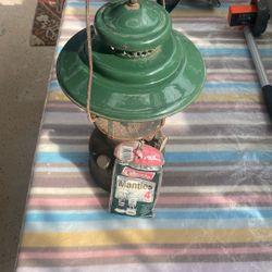 Antique 1960 Coleman Double Mantle Big Hat Lantern